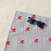 MONOGRAM I LOVE SOCA on GRAY ビーチタオル (インサイチュ)