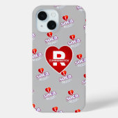 MONOGRAM I LOVE SOCA on GRAY Case-Mate iPhoneケース (裏面)