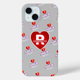 MONOGRAM I LOVE SOCA on GRAY iPhone 15ケース