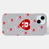 MONOGRAM I LOVE SOCA on GRAY Case-Mate iPhoneケース (裏面 (横))