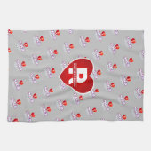 MONOGRAM I LOVE SOCA on GREY キッチンタオル (横)