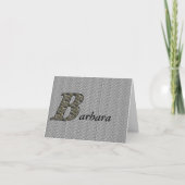 Monogram Initial B Hydrangea Flowers Personalized ノートカード (正面)