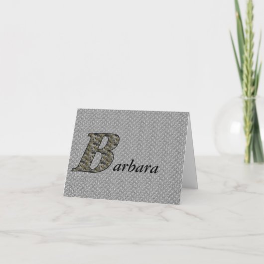 Monogram Initial B Hydrangea Flowers Personalized ノートカード (正面)
