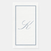 Monogram Initial Dusty Blue Wedding Bridal Shower (正面)