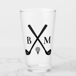 Monogram Initial Golf Club Elegant Template Beer  タンブラーグラス