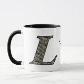Monogram Initial L Hydrangea Flowers Personalized マグカップ (左)