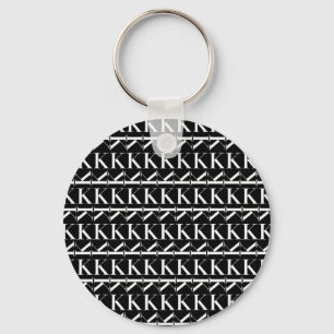Monogram Initial Letter K, Choose Background Color キーホルダー