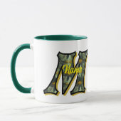 Monogram Initial M Daisies Floral Art Personalized マグカップ (左)