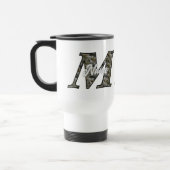 Monogram Initial M Hydrangea Flowers Personalized トラベルマグ (左)