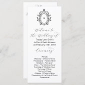 Monogram Initial Minimal Wedding Program プログラム (正面/裏面)