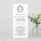 Monogram Initial Minimal Wedding Program プログラム (スタンド正面)