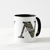 Monogram Initial N Hydrangea Flowers Personalized マグカップ (正面右)