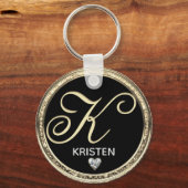 Monogram Initial Name Keychain キーホルダー (正面)