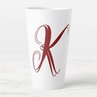 Monogram Initial Name Script Minimal Wedding Gift カフェラテマグ
