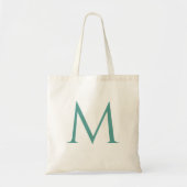 Monogram Initial Names Modern Template Teal トートバッグ (正面)