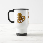 Monogram Initial O Gold Peony Personalized トラベルマグ (左)