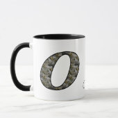 Monogram Initial O Hydrangea Flower Personalized マグカップ (左)