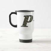 Monogram Initial P Hydrangea Flowers Personalized トラベルマグ (左)