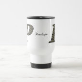 Monogram Initial P Hydrangea Flowers Personalized トラベルマグ (中央)