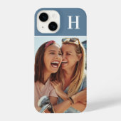 Monogram Initial Photograph Modern iPhoneケース (裏面)