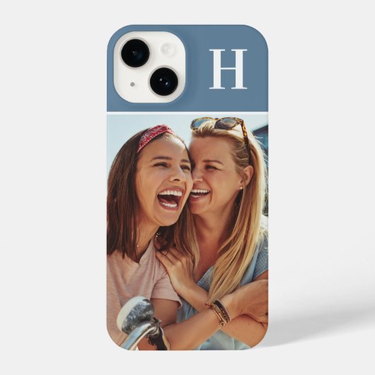 Monogram Initial Photograph Modern iPhoneケース (裏面)