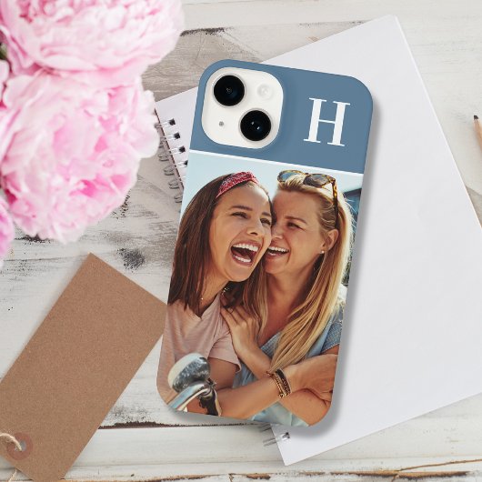 Monogram Initial Photograph Modern iPhoneケース