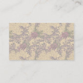 Monogram Initial S Elegant Vintage Floral 名刺 (裏面)