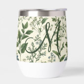 Monogram Initial Sage Green Botanical Florals Gift (左面)