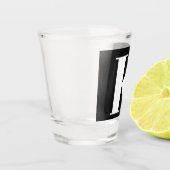 Monogram Initial Wedding Bridal Shower Gift Favor ショットグラス (左)