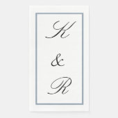 Monogram Initial Wedding Dusty Blue Black Custom (正面)