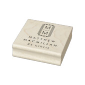 Monogram initials and name Ex libris library book ラバースタンプ (スタンプ)