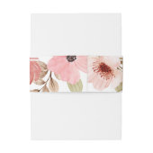 Monogram Initials Blush Floral Wedding  招待状ベリーバンド (裏面例)