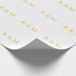Monogram Initials Bride Groom Couple Name Wedding ラッピングペーパー<br><div class="desc">Designed with text template for monogrammed initials which you can customize! You may also change the colors as you wish.</div>