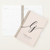 Monogram Initials Business Planner Script Name プランナー手帳 (ディスプレー)