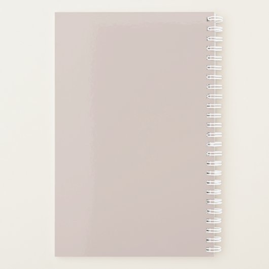 Monogram Initials Business Planner Script Pink プランナー手帳 (裏面)