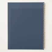 Monogram Initials Chic Navy Gold Business Planner プランナー手帳 (裏面)