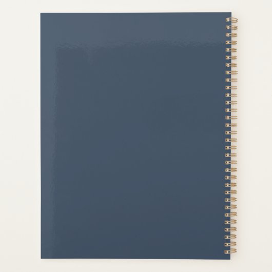 Monogram Initials Chic Navy Gold Business Planner プランナー手帳 (裏面)