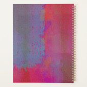 Monogram Initials Grunge Funky Purple Green Art プランナー手帳 (裏面)