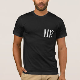 Monogram Initials Modern Black Elegant Design Tシャツ
