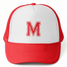 Monogram Initials Name Red Mother's Day gift