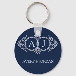 Monogram initials wedding  frame minimal design  キーホルダー