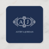 Monogram initials wedding  frame minimal design  スクエア名刺 (正面)