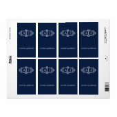 Monogram initials wedding  frame minimal design  ラベル (フルシート)