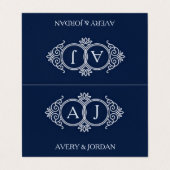 Monogram initials wedding  frame minimal design  名刺 (外部フラット)