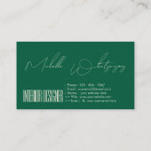 Monogram INTERIOR DESIGNER modern script 名刺 (裏面)