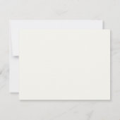 Monogram Ivory Simple Monogrammed Social Notecard ノートカード (裏面)