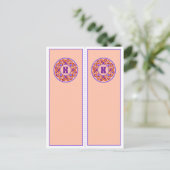 Monogram Kブックマークかわいらしはがき ポストカード (スタンド正面)