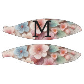Monogram lace floral pink pastel cherry blossom  バスケットボール (パネル)