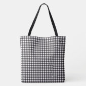 Monogram, Large Black White Buffalo Check 18" トートバッグ (裏面)