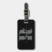 Monogram Large Initial Personalized Luggage Tag ラゲッジタグ (正面縦)